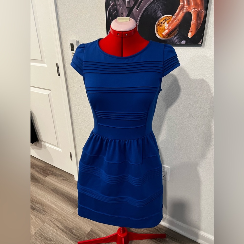 Elle Royal Blue A-line Dress